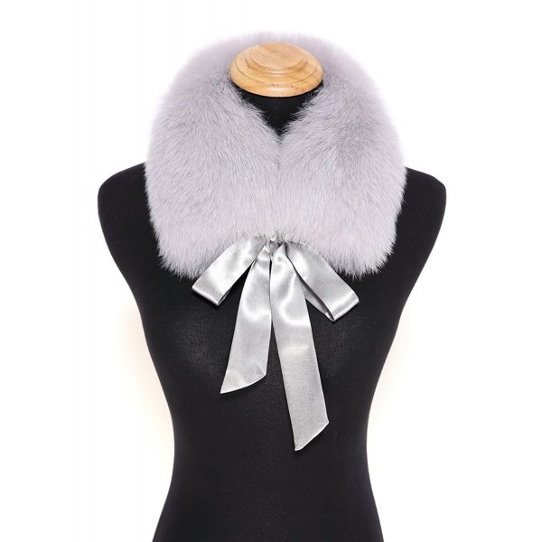 grey fur collar scarf