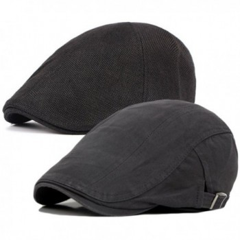 Men's duckbill IVY newsboy Cap Scally Hat Pack Of 2 - A - CC182WI54HQ
