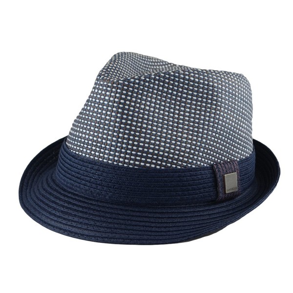 Mens Big Size 2 Tone Summer Straw Fedora Trilby Hat XL(60cm) XXL(62cm ...