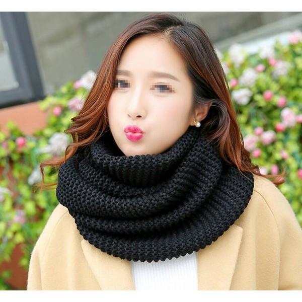 1PCS Winter Warm Knitted Thicken Neckerchief -Neck Warmer Scarf Soft ...