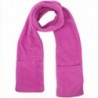 Heated Fleece Unisex Winter Scarf With Pockets - Pink - C2187C84SC4