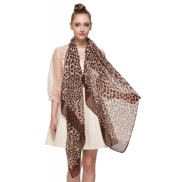 African Leopard Print Scarf with Panther Face Fashion Shawl Lightweight ...