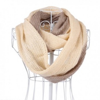 Winter Knitted Infinity Warmer Contrast in Cold Weather Scarves & Wraps