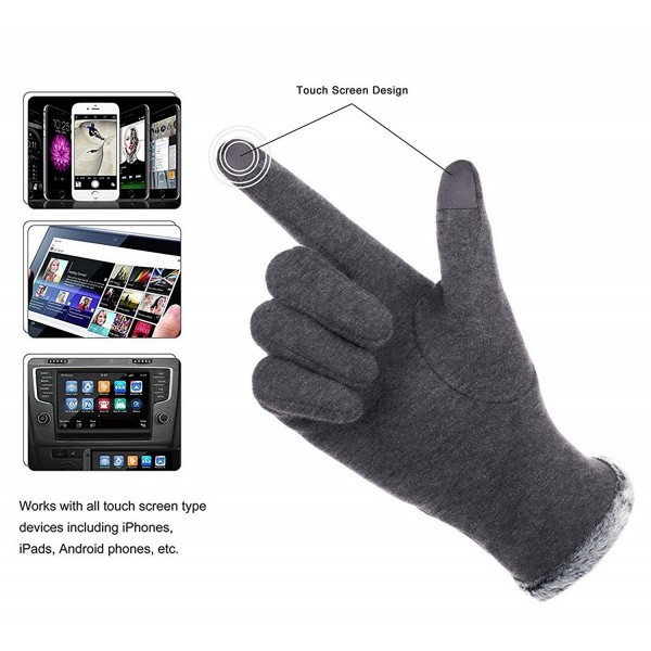 Womens Touch Screen Phone Fleece Windproof Winter Warm Wear Cold ...