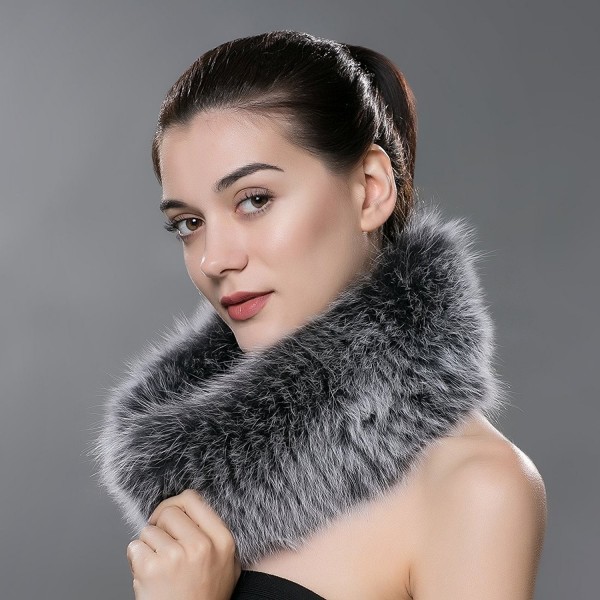 Women's Winter Warm Neck Fur Scarf Real Fox Collar Fur Cowl Multicolor ...