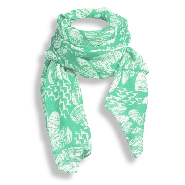 Heart Scarf - Green - CR17YR23O58