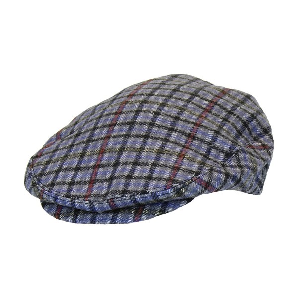 Wool Plaid Lined Ivy Touring Cap w/ Snap Brim- Retro Driving Hat- One ...