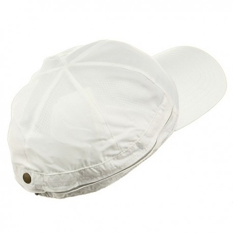 Zippered Flap Caps - White - CZ111C6IIJX