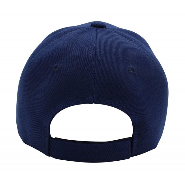 Men's Plain Baseball Cap Velcro Adjustable Curved Visor Hat - CW11WS20VS1