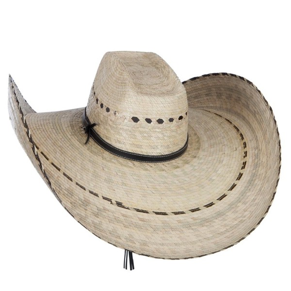 Mexican Style Wide Brim Straw Hat - Natural - CL12FV92YGJ