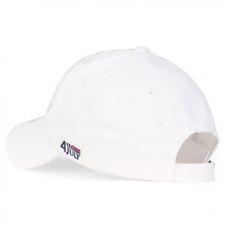 USA America Flag 4th July Cotton Patch Trucker Hat Baseball Cap - White ...