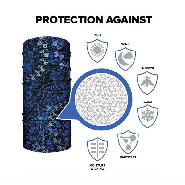 Salt Armour Face Mask Shield Protective Balaclava Bandana Microfiber Tube Neck Warmer Blackout 2257