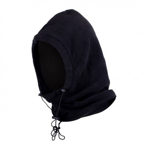 4-In-1 Gaiter- Hood- Balaclava- Neck Warmer Insulated Fleece (Black ...