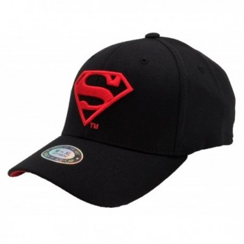 Superman Shield Embroidery Flex-Fit Strech Fit Fitted Baseball Cap ...