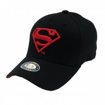 Superman Shield Embroidery Flex-Fit Strech Fit Fitted Baseball Cap ...