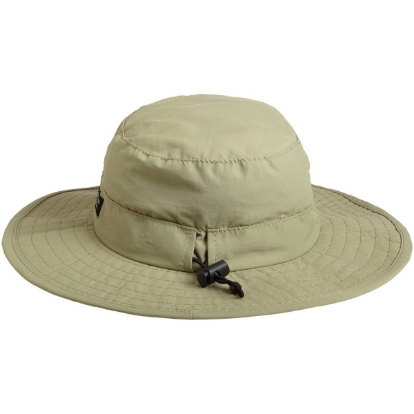 Men's 1 Piece Big Brim Bonnie Hat With Nylon Chin Cord - Khaki ...