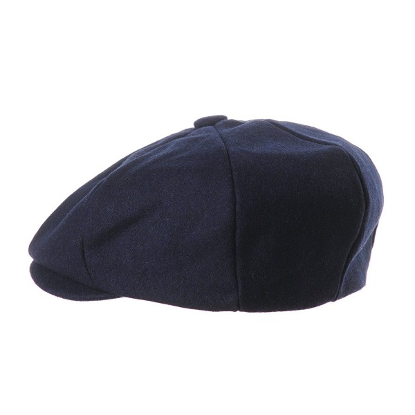 Wool Blend Baker Boy Flat Cap Monochrome Beret IVY Hat LD3558 - Navy ...