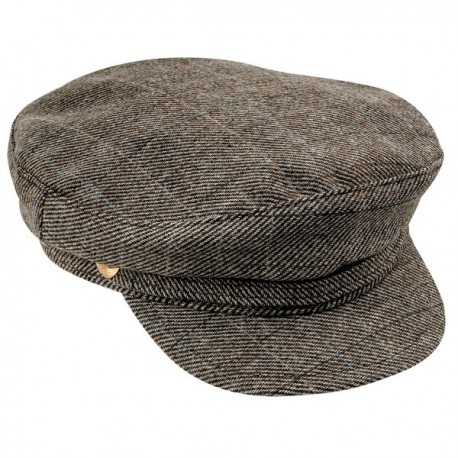 Warm Wool Blend Petersham Fiddler Cap - Multicoloured Check - CU11AUZRK9F