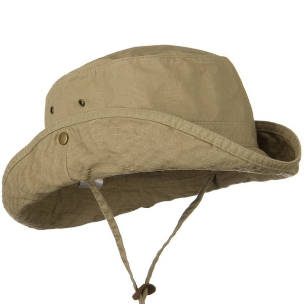 Big Size Mesh Lined Cotton Fishing Hat - Khaki (For Big Head) - CL110PMYG5Z