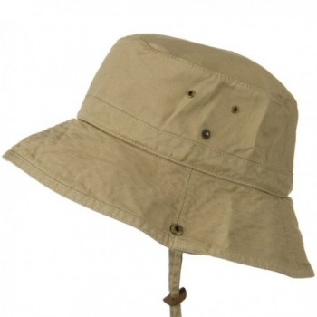 Big Size Mesh Lined Cotton Fishing Hat - Khaki (For Big Head) - CL110PMYG5Z