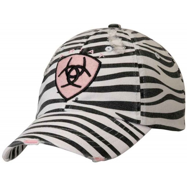 Accessories Women's Distressed Logo Baseball Cap - Zebra - CV11IIVF8HP