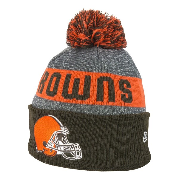 NFL Sideline Cleveland Browns Bobble Knit Beanie Hat - Multicoloured ...