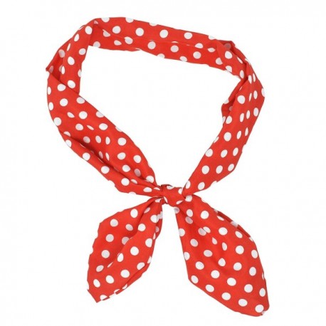 Red White Polka Dot Tie Headband Head Band - C911V2MAYON