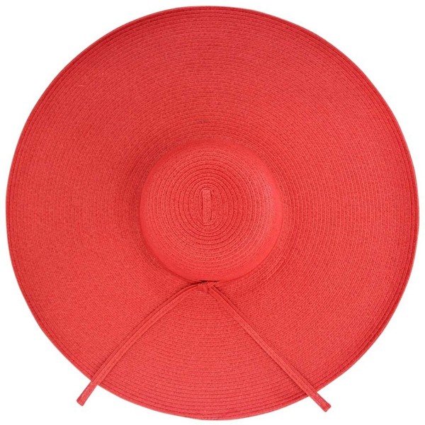 Dramatic Floppy Hat With Oversized Brim - Red - CC125BTQXRP