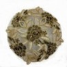 Elegant Dressy Woman's Lace Kippah in Floral Design - Brown 28 - CQ18364IC4Q