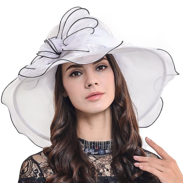 Two-Tone Tea Party KT Derby Church Hat Wedding Dress Hat Bridal Shower ...