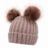 Arctic Cable Beanie Pompom Khaki in Women's Skullies & Beanies