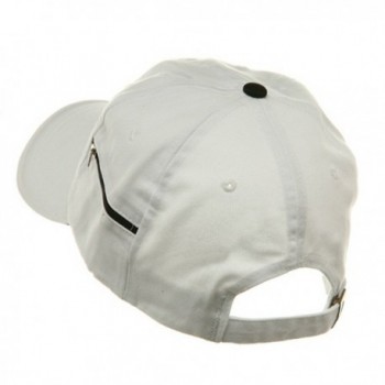 Low Profile Washed Side Zipper Pocket Cap - White Black - CW113HASN37