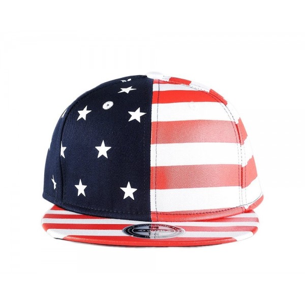 Flag Snapback Hat Cap Color Matching Flat Brim Hip-hop Cap - Red ...