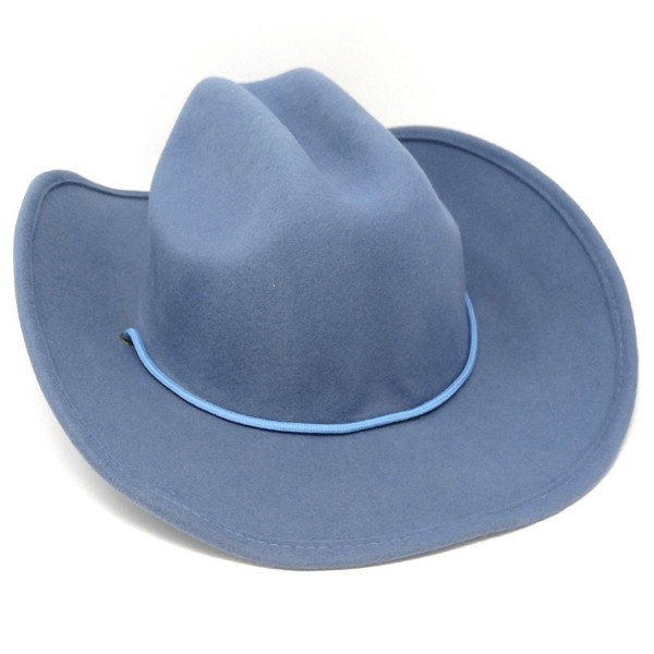 Women's Wool Cowboy Hat with Shapeable Brim - Royal Blue - C911NFQPC5B