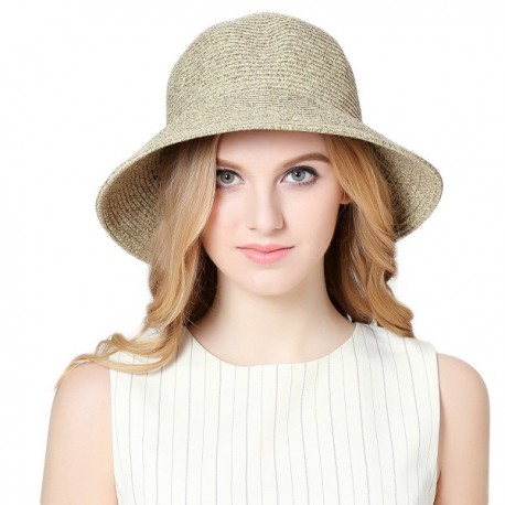Straw Summer Beach Hats Wide Front Brim Smaller Back Packable Sun Hats ...