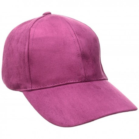 Women's Micro-Suede Baseball Cap - Raspberry - C112O4R1BV0