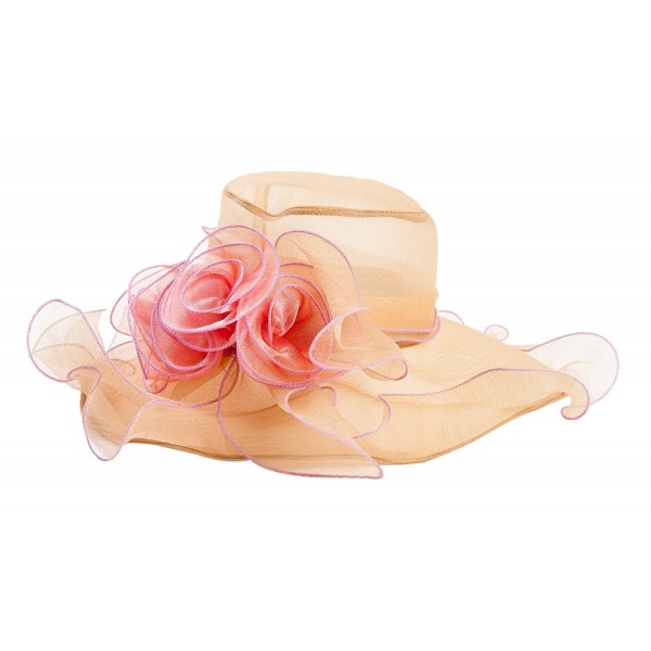 Women Sun Hat Kentucky Derby Organza Wedding Church Tea Party Hats for ...