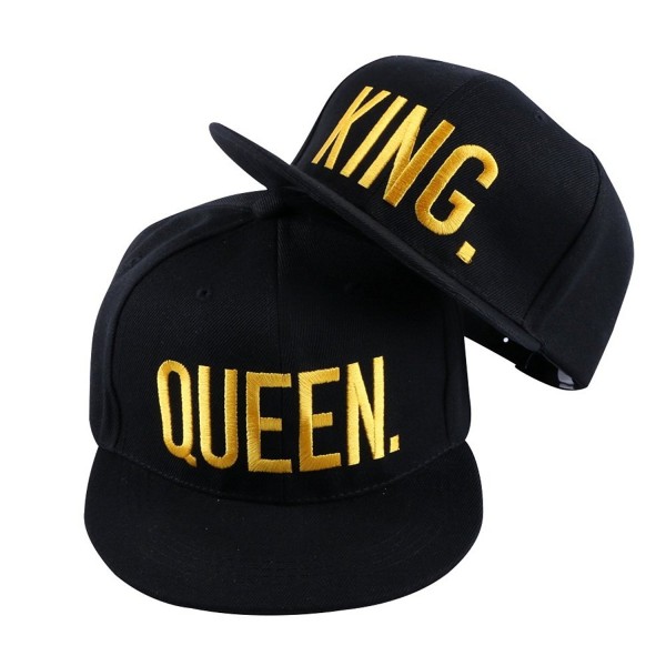 WENDYWU Hip-Hop Hats King and Queen 3D Embroidered Lovers Couples ...