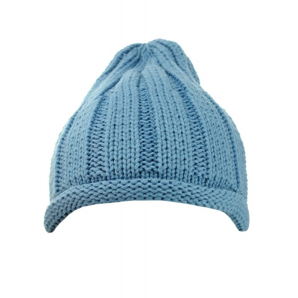 Exclusive Winter Cable Knit Rolled Up Brim Pointy Top Beanie Hat ...